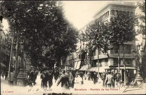 AK Barcelona Katalonien Spanien, Rambla de las Flores