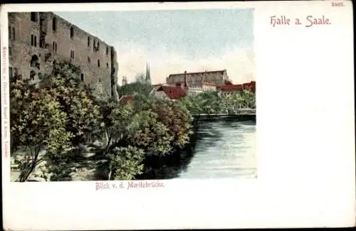 Ak Halle an der Saale, Teilansicht, Moritzburg