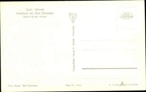 Ak Postelwitz Bad Schandau Sächsische Schweiz, Sieben-Brüder-Häuser