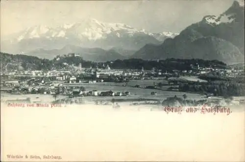 Ak Salzburg in Österreich, Blick von Maria Plain