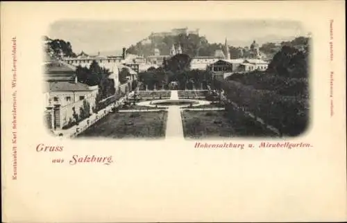 Ak Salzburg in Österreich, Festung Hohensalzburg, Mirabellgarten