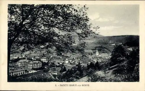 Ak Sainte Marie aux Mines Markirch Elsass Haut Rhin, Teilansicht