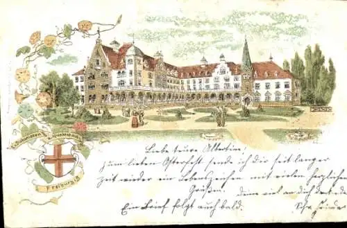 Litho Freiburg Breisgau, Ev. Diakonissen- und Krankenhaus, Wappen