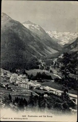 Ak Pontresina Kanton Graubünden Schweiz, Panorama, Val Roseg