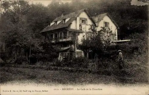 Ak Réchesy Territoire de Belfort, Café de la Frontière