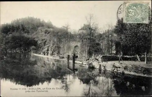 Ak Cousin le Pont Avallon Yonne, eine Ecke in der Nähe der Gerbereien