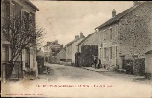 Ak Saints Coulommiers Seine et Marne, Rue de la Poste