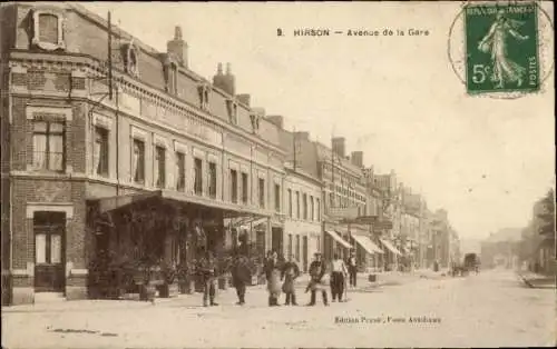 Ak Hirson Aisne, Avenue de la Gare