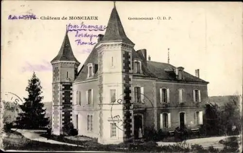Ak Monciaux Dordogne, Schloss