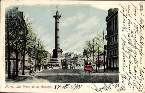 Ak Paris IV, Place de la Bastille