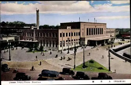 Ak Tokio Präf. Tokio Japan, Bahnhof Ueno