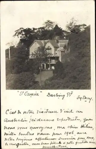 Ak Sydney Australien, St. Canice, Blick zum Haus