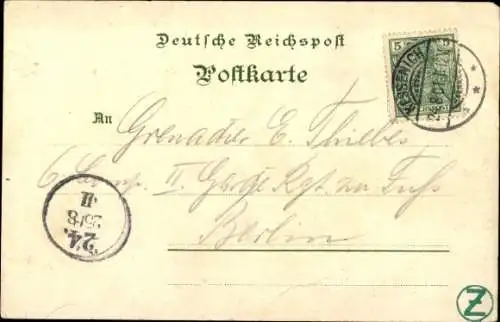 Litho Bonn am Rhein, Casselsruhe, Kaiser Wilhelm Höhe, Jean Kessel