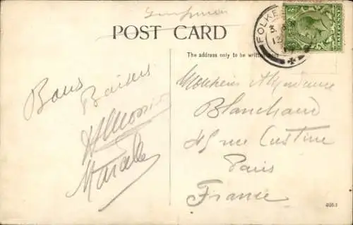 Ak Folkestone Kent England, Pfarrkirche