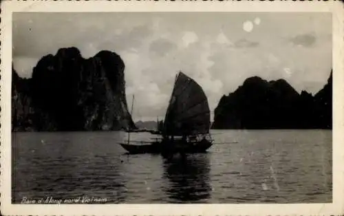 Ak Annam Vietnam, Fischerboot auf dem Wasser
