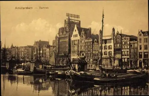 Ak Amsterdam Nordholland Niederlande, Damrak