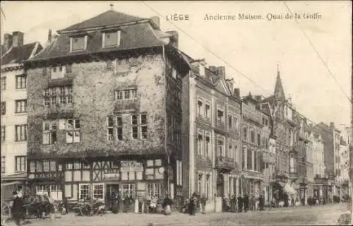 Ak Lüttich Lüttich Wallonien, Altes Haus, Quai de la Goffe