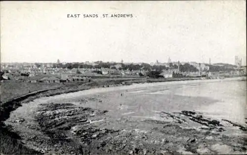 Ak St Andrews Schottland, Ort vom Oststrand aus gesehen