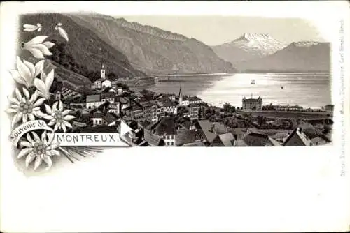 Litho Montreux Kanton Waadt Schweiz, Panorama