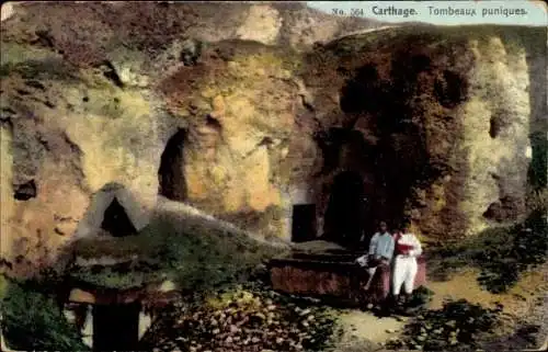Ak Karthago Karthago Tunesien, punische Gräber