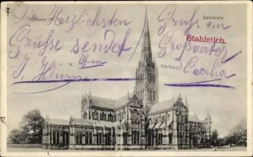 Ak Salisbury South West England, Kathedrale