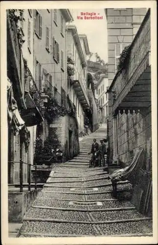 Ak Bellagio Lago di Como Lombardia, Via Serbelloni
