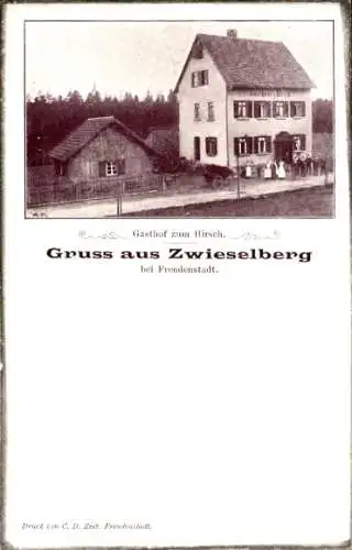 Ak Zwieselberg Freudenstadt, Gasthof zum Hirsch