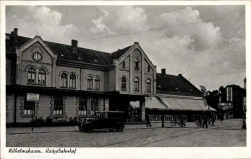 Ak Wilhelmshaven an der Nordsee, Hauptbahnhof