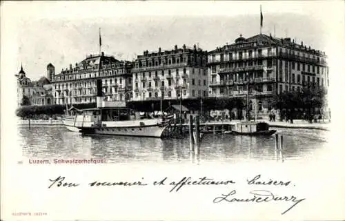 Ak Luzern Stadt Schweiz, Schweizerhofquai