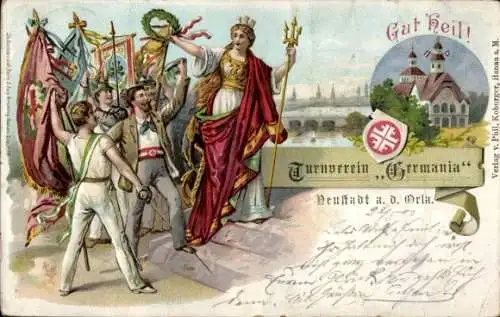 Litho Neustadt an der Orla, Turnverein Germania, Gut Heil