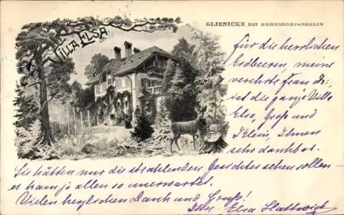 Ak Glienicke Nordbahn bei Hermsdorf in Brandenburg, Villa Elsa
