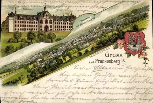 Wappen Litho Frankenberg in Sachsen, Seminar, Panorama