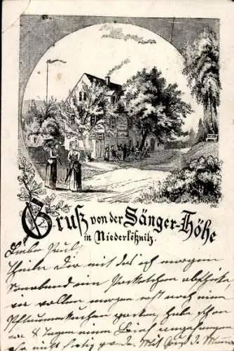 Litho Niederlössnitz Niederlößnitz Radebeul Sachsen, Sänger-Höhe