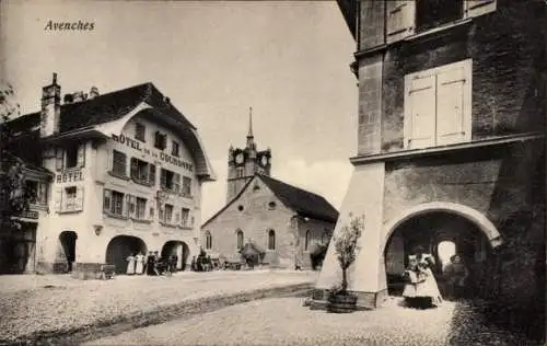 Ak Avenches Kanton Waadt, Hotel de la Couronne
