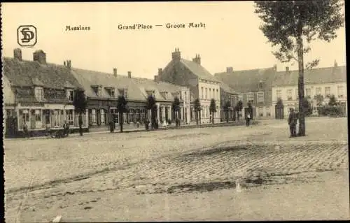 Ak Messines Mesen Westflandern, vue de la Grand' Place