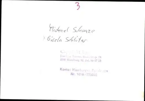 Ak Schauspieler Michael Schanze, Schauspielerin Gisela Schlüter, Szene, Autogramm