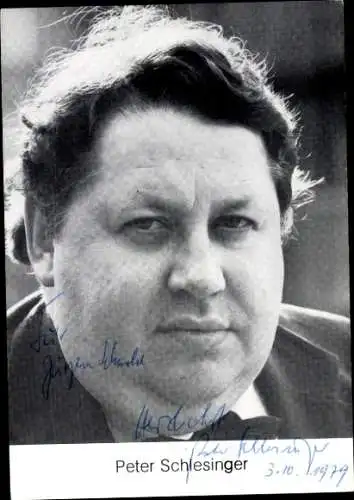 Ak Schauspieler Peter Schlesinger, Portrait, Autogramm