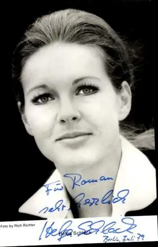 Ak Schauspielerin Helga Schlack, Portrait, Autogramm