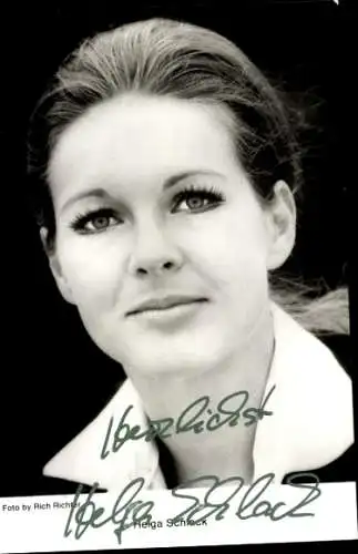 Ak Schauspielerin Helga Schlack, Portrait, Autogramm