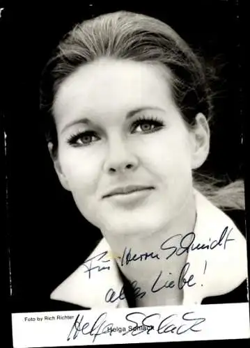 Ak Schauspielerin Helga Schlack, Portrait, Autogramm