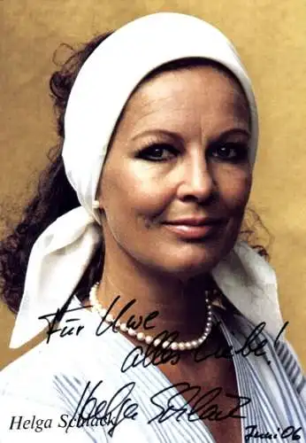Ak Schauspielerin Helga Schlack, Portrait, Autogramm