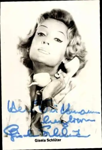 Ak Schauspielerin Gisela Schlüter, Portrait, Autogramm