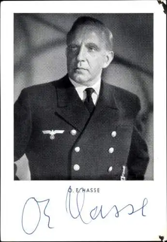 Ak Schauspieler O. E. Hasse, Portrait, Autogramm, Canaris, Uniform