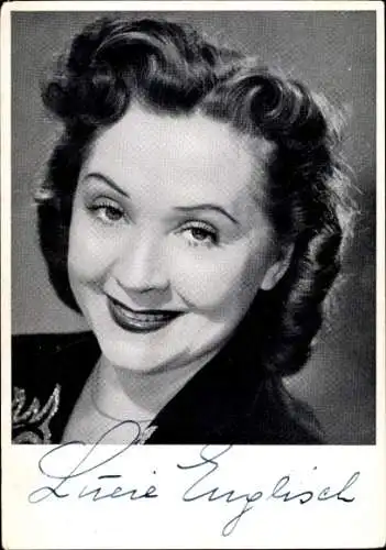 Ak Schauspielerin Luise Englisch, Portrait, Autogramm