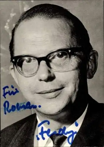 Ak Moderator Waldemar Müller, Portrait, Autogramm