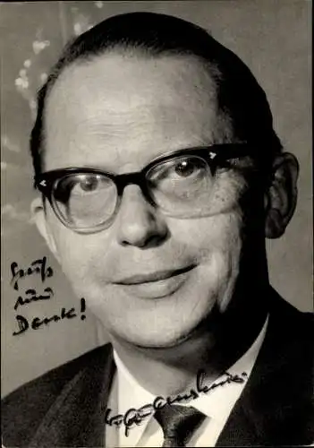 Ak Moderator Waldemar Müller, Portrait, Autogramm