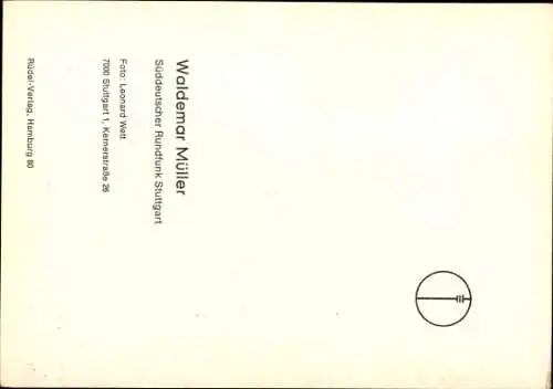 Ak Moderator Waldemar Müller, Portrait, Autogramm