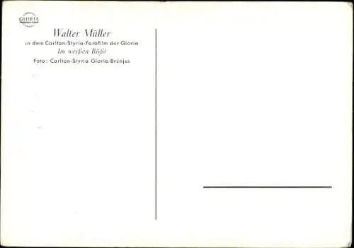 Ak Schauspieler Walter Müller, Portrait, Im weißen Rössl, Autogramm