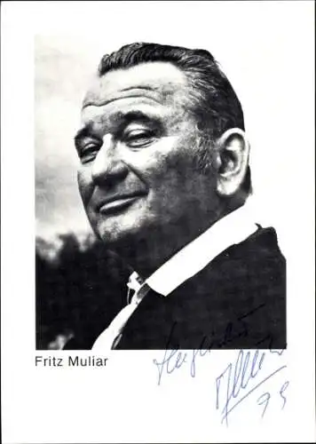 Ak Schauspieler Fritz Muliar, Portrait, Autogramm