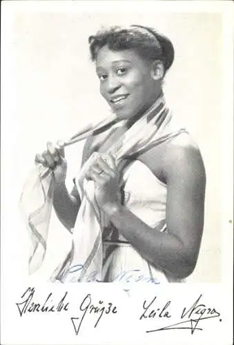 Ak Sängerin Leila Negra, Portrait, Deutsche Austrophon GmbH, Autogramm